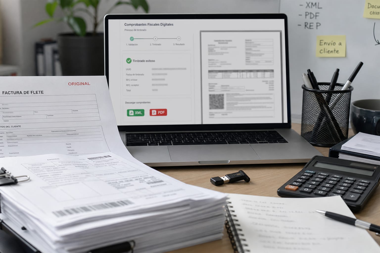 Escritorio de timbrado CFDI: PAC (Proveedor Autorizado de Certificación) y factura de flete