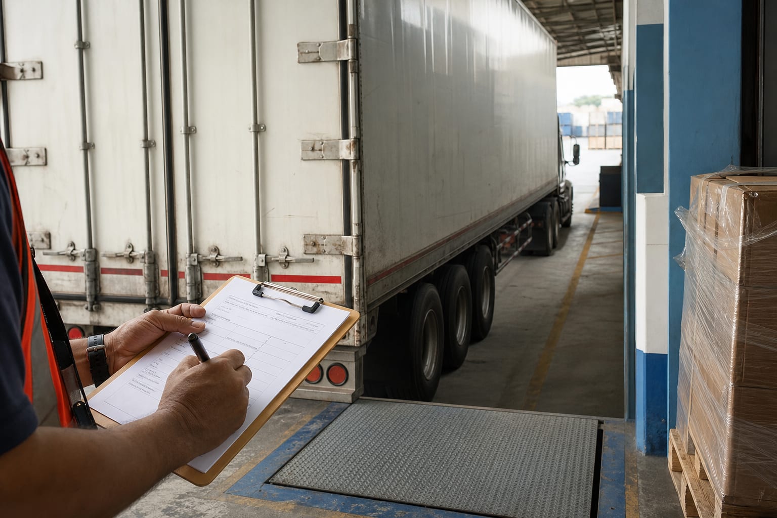 Andén con unidad y documentación: cita de carga y riesgo de no-show